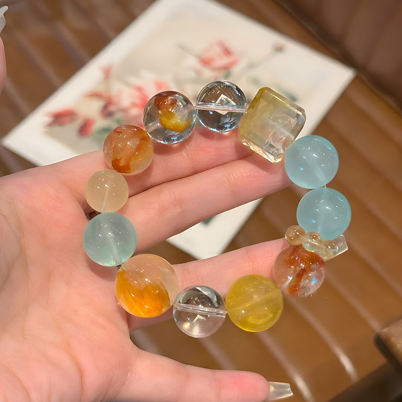 Cloudlight Mixed Stone Bracelet wrist styling thumbnail
