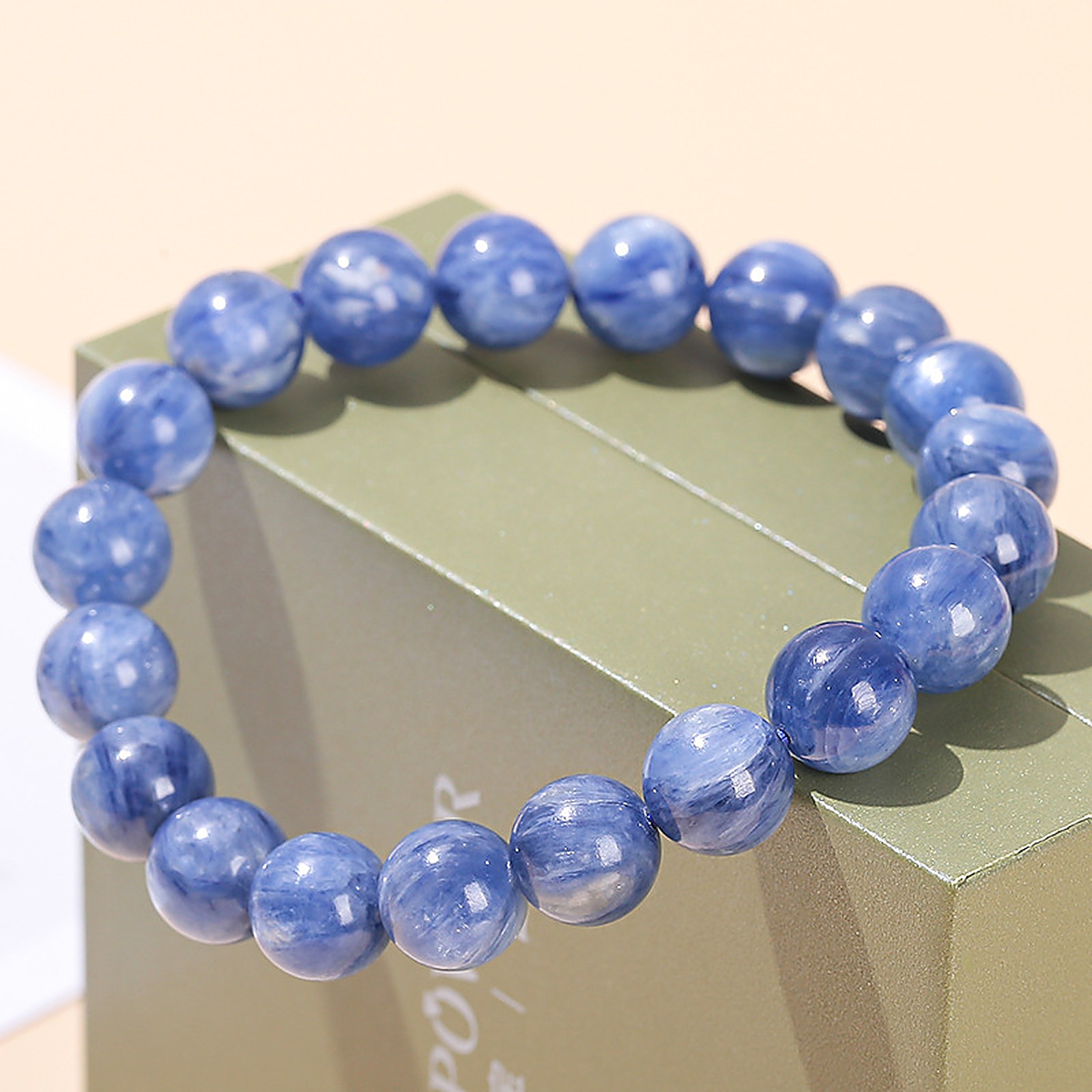 Mist Blue Crystal Bracelet flat lay detail thumbnail