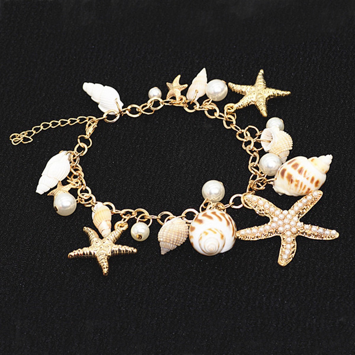 Coastal Shell Charm Bracelet wrist styling thumbnail
