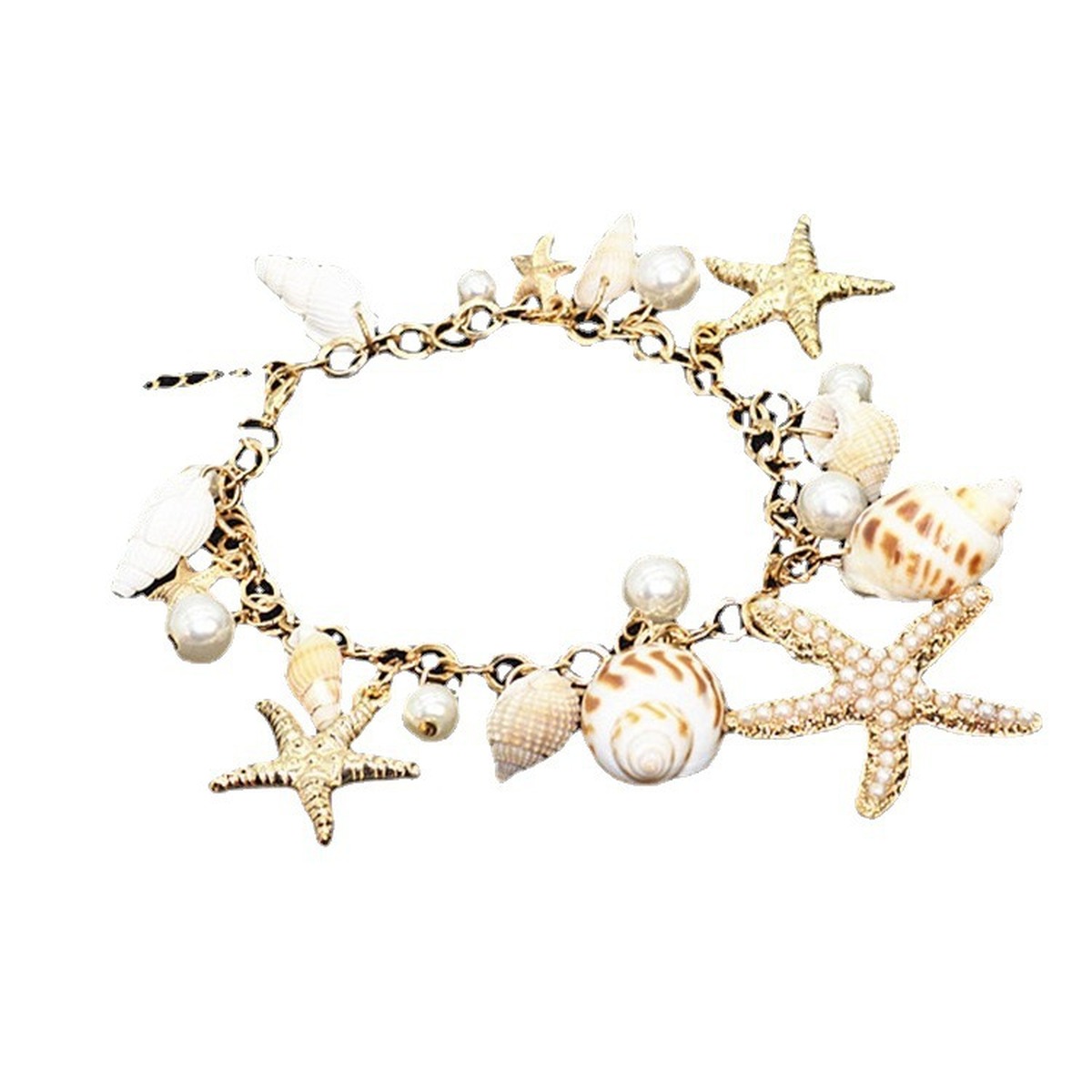 Coastal Shell Charm Bracelet
