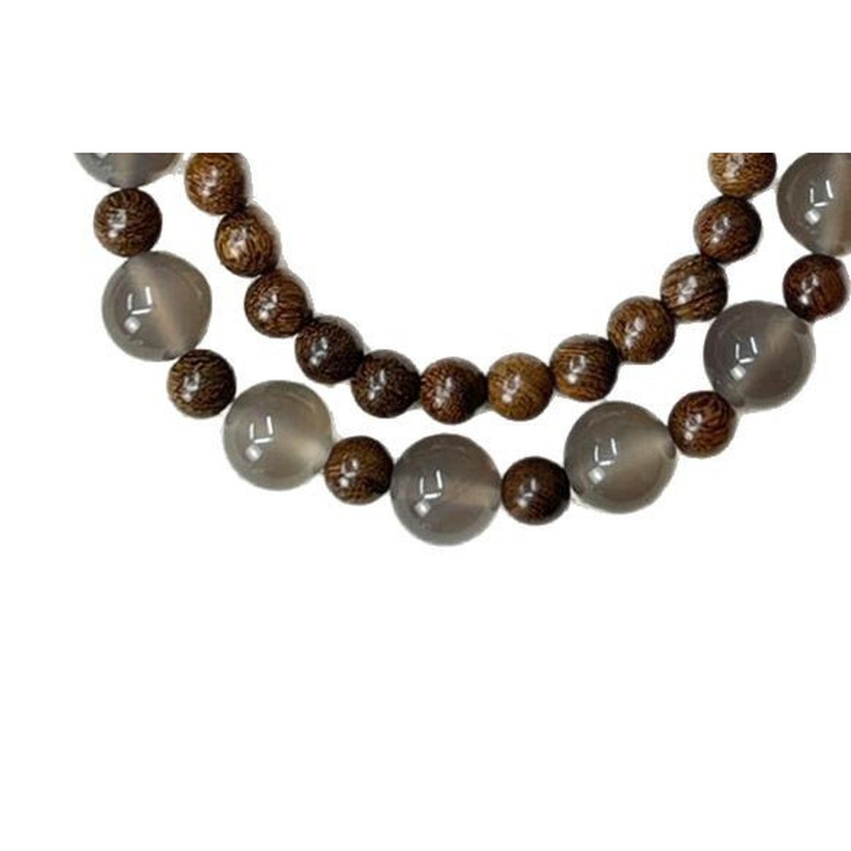 Smoky Wood Double-Strand Bracelet wrist styling thumbnail