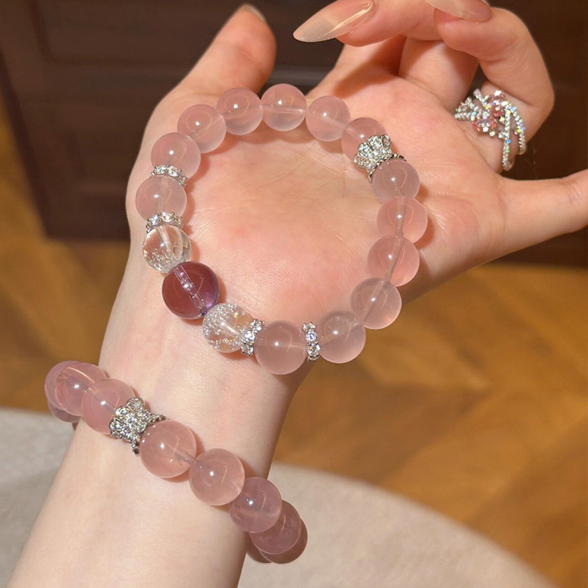 Rose Cloud Crystal Bracelet