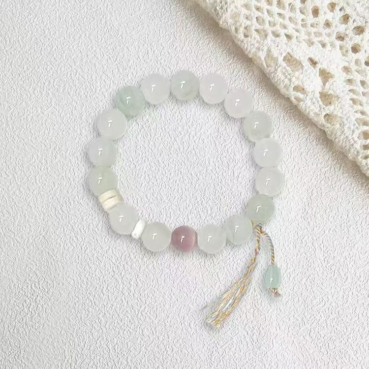 Mist Jade Stone Bracelet wrist styling thumbnail