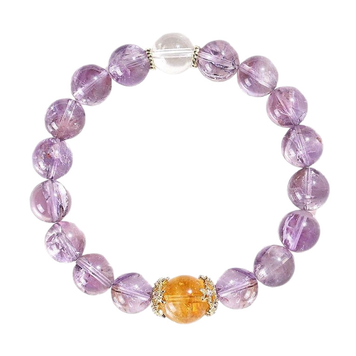 Lilac Quartz Bracelet flat lay detail thumbnail