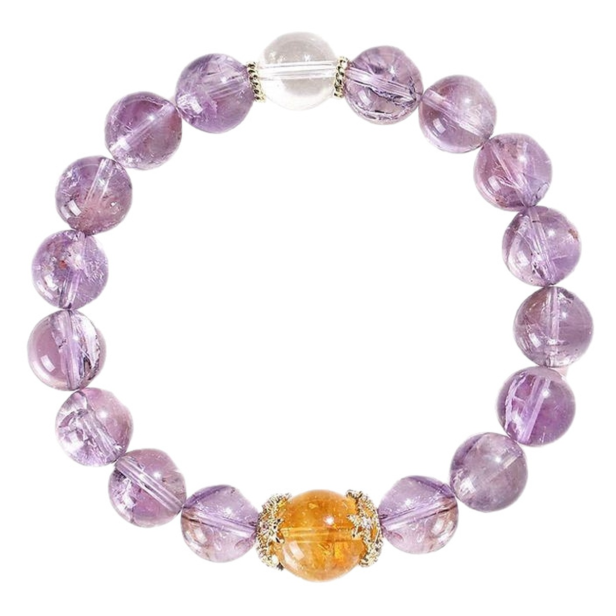 Lilac Quartz Bracelet close bead detail thumbnail