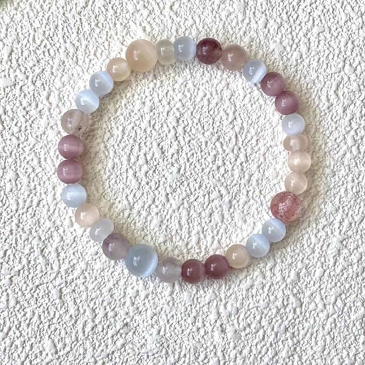 Butterfly Mist Cat Eye Bracelet close bead detail thumbnail