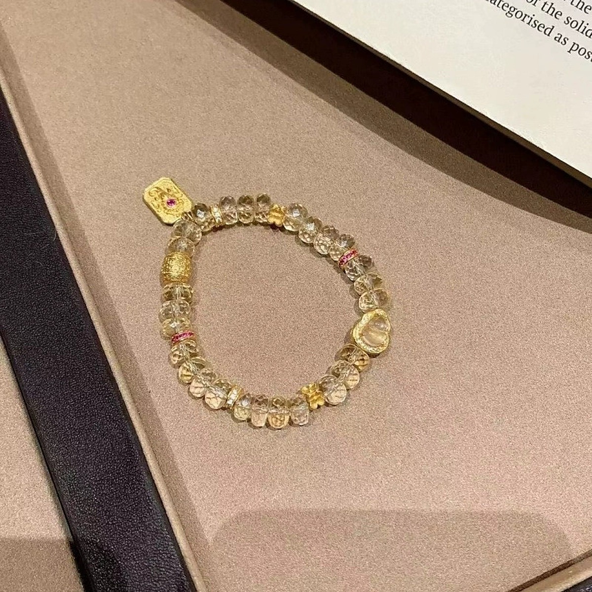 Wealth Rutile Bead Bracelet wrist styling thumbnail