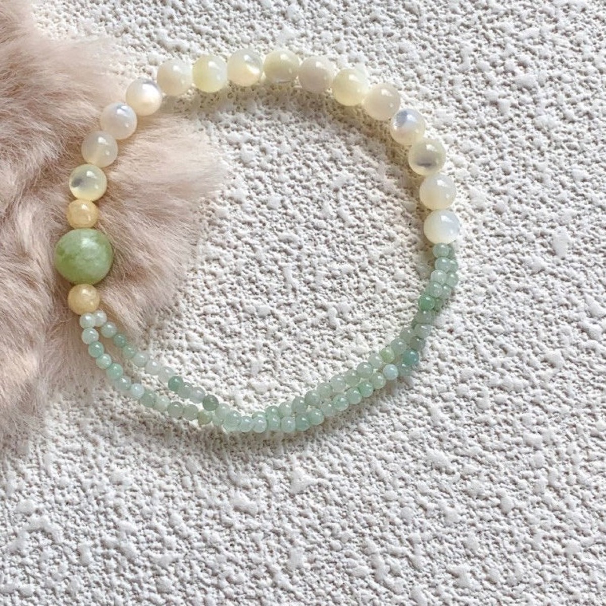 Soft Meadow Shell Stone Bracelet wrist styling thumbnail