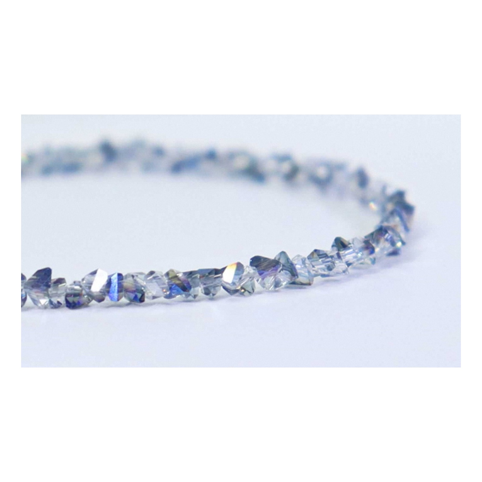 Deep Sea Blue Crystal Bracelet close bead detail thumbnail