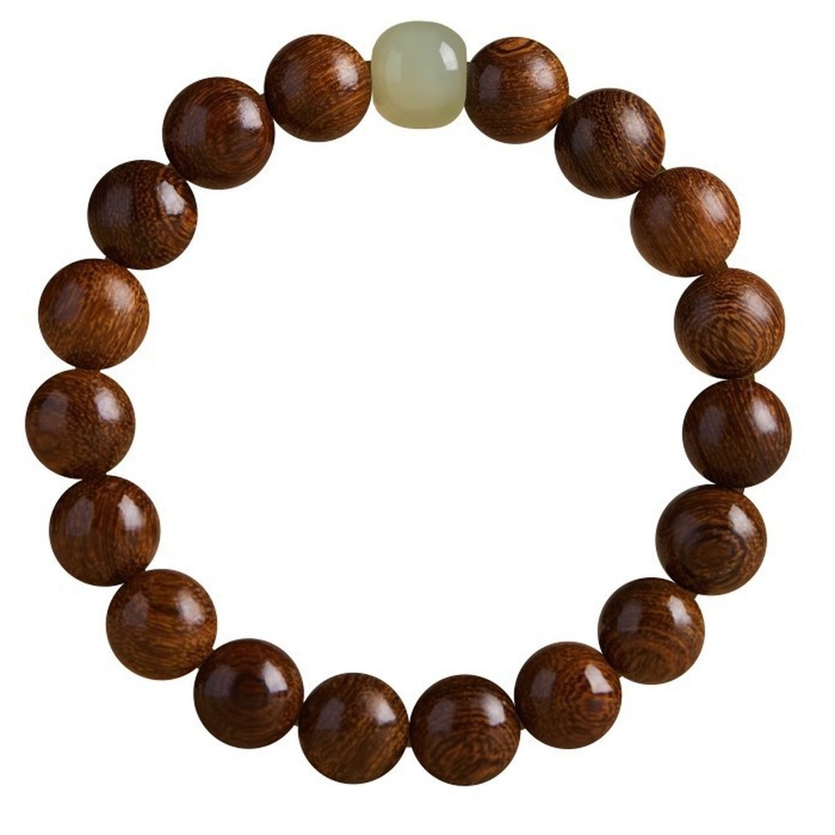 Woodgrain Bead Bracelet close bead detail thumbnail