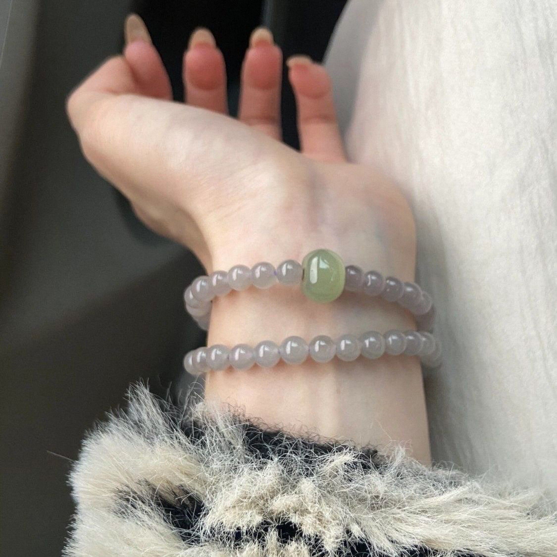 Smoky Mist Double-Wrap Bracelet flat lay detail thumbnail