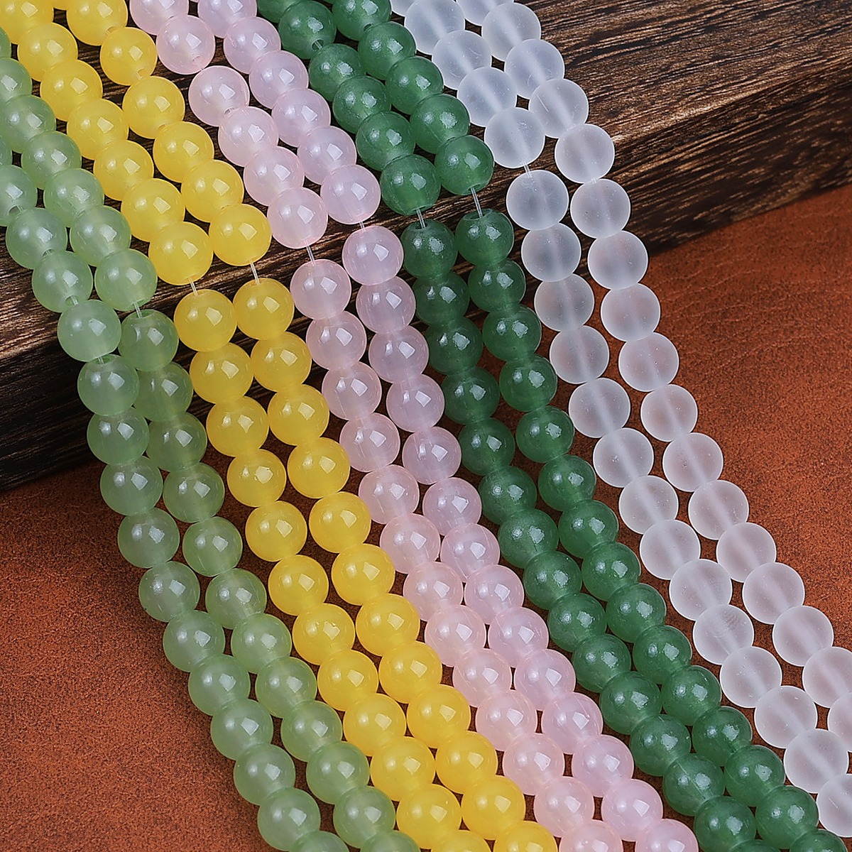 Green Aventurine Bead Bracelet wrist styling thumbnail