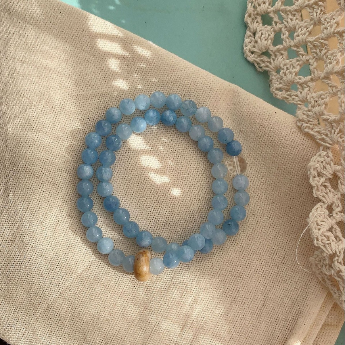 Sea Mist Double-Strand Bracelet wrist styling thumbnail