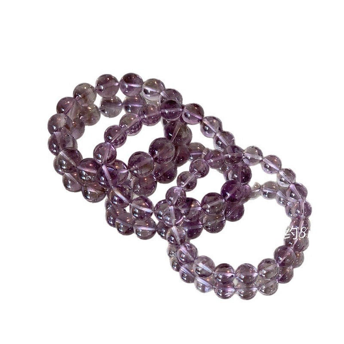 Purple Amethyst Bead Bracelet
