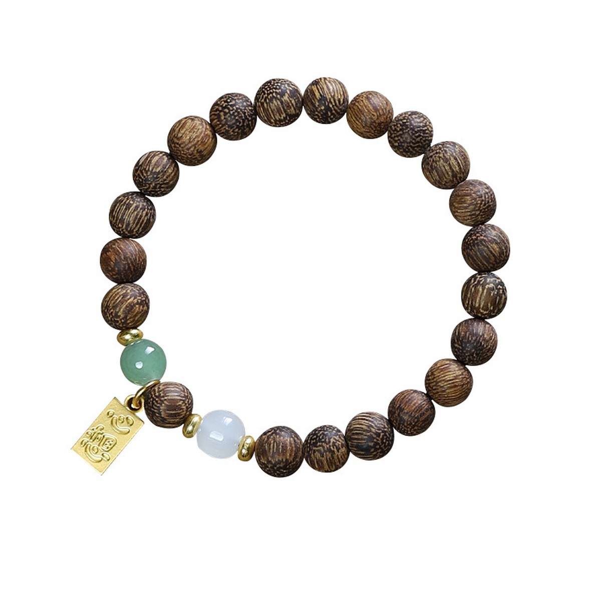 Woodgrain Prayer Bead Bracelet