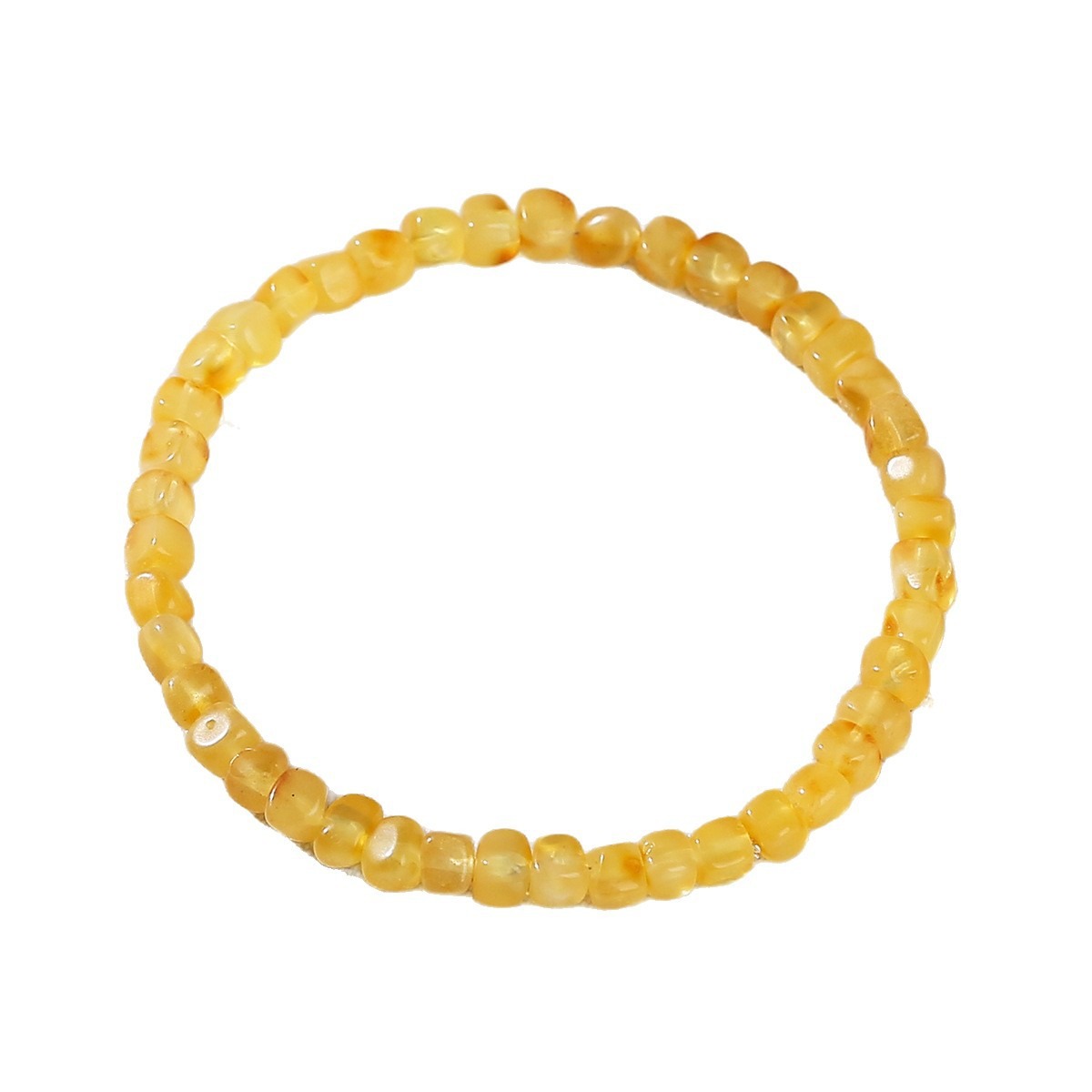 Golden Amber Bead Bracelet