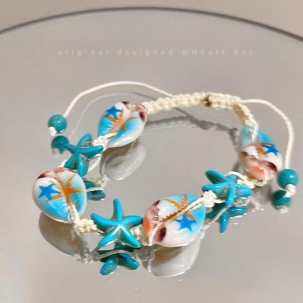 Coastal Starfish Bead Bracelet wrist styling thumbnail