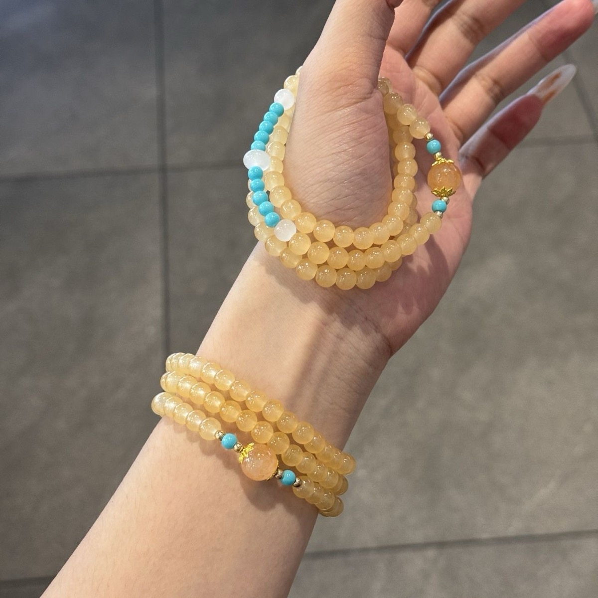 Sunlit Cornsilk Wrap Bracelet wrist styling thumbnail