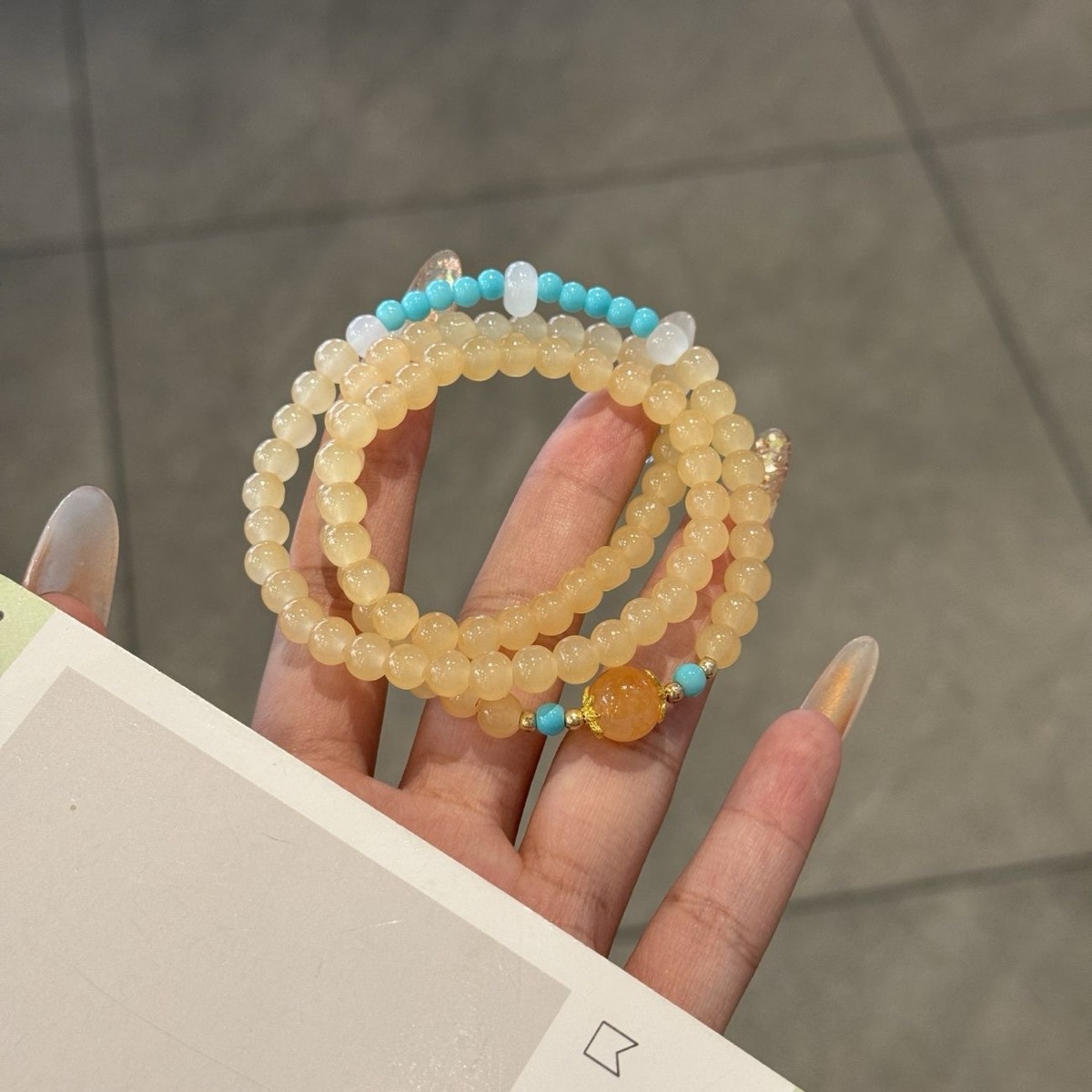 Sunlit Cornsilk Wrap Bracelet